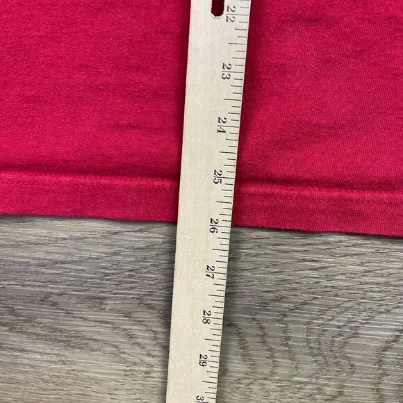 Vintage Adidas Shirt Mens Large Red 90s Spell Out Sports Y2K Basic - Picture 9 of 10